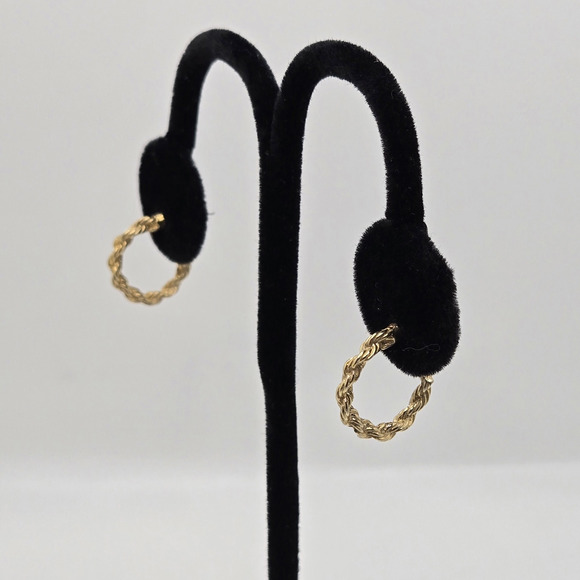 Hoop Earrings Goldtone Classic Minimalist Capsule Dainty Pierced Lot of 3 Pairs - Picture 5 of 11